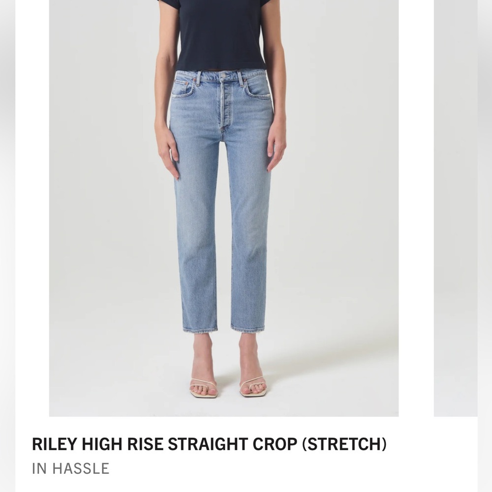 AGOLDE RILEY HIGH RISE STRAIGHT CROP (HASSLE) W26